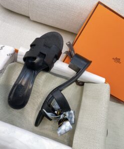 Hermes Oasis Sandal Black For Women H151215Z - Image 7