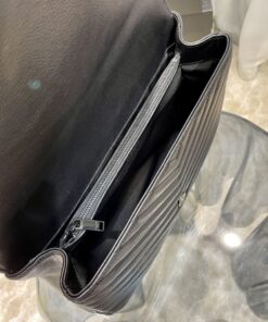 Saint Laurent College Large Chain Bag Black With Metal Toned Hardware For Women 12.6in/32cm YSL 600278BRM081000 - Image 10