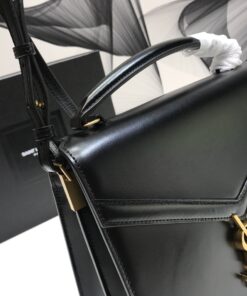 Saint Laurent Cassandra Medium Top Handle Bag In Grain Black For Women 9.6in/24.5cm YSL 623931BOW0W1000 - Image 7