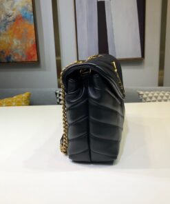 Saint Laurent Loulou Small Chain Bag In Matelassé “Y” Black For Women 9.4in/24cm YSL 494699DV7271000 - Image 5