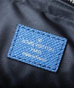 Louis Vuitton Trio Messenger Monogram Canvas And Taiga Cobalt Blue For Men, Men’s Bags, Shoulder And Crossbody Bags 9.8in/ 25cm LV M30848 - Image 6
