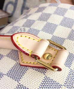 Louis Vuitton Speedy 30 Top Handle Bag 11.8in/ 30cm White/ Multicoloured Damier Azur Canvas Gold Hardware For Women N41370 - Image 13