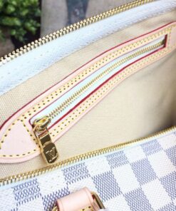 Louis Vuitton Speedy 30 Top Handle Bag 11.8in/ 30cm White/ Multicoloured Damier Azur Canvas Gold Hardware For Women N41370 - Image 10