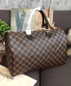 Louis Vuitton Speedy 35 Damier Ebene Canvas For Women, Women’s Handbags, Travel Bags 13.8in/35cm LV N41363 - Image 4