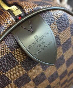 Louis Vuitton Speedy 35 Damier Ebene Canvas For Women, Women’s Handbags, Travel Bags 13.8in/35cm LV N41363 - Image 12