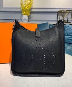 Alternative view of Hermes Evelyne III 29 Bag Black With Silver-Toned Hardware For Women, Shoulder and Crossbody Bags 11.4in/29cm H056277CK89
