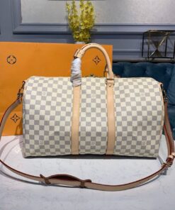 Alternative view of Louis Vuitton Keepall Bandouliere 45 Damier Azur Canvas For Women, Travel Bags, 17.7in/45cm – N41430