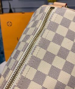 Louis Vuitton Keepall Bandouliere 45 Damier Azur Canvas For Women, Travel Bags, 17.7in/45cm – N41430 - Image 8