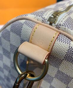 Louis Vuitton Keepall Bandouliere 45 Damier Azur Canvas For Women, Travel Bags, 17.7in/45cm – N41430 - Image 12