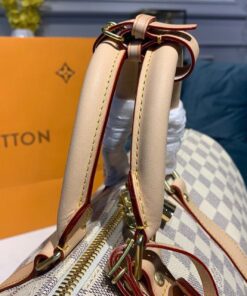 Louis Vuitton Keepall Bandouliere 45 Damier Azur Canvas For Women, Travel Bags, 17.7in/45cm – N41430 - Image 11