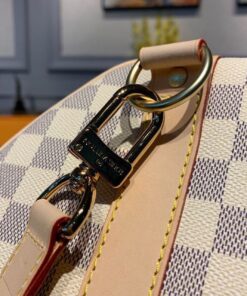 Louis Vuitton Keepall Bandouliere 45 Damier Azur Canvas For Women, Travel Bags, 17.7in/45cm – N41430 - Image 15