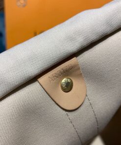 Louis Vuitton Keepall Bandouliere 55 Travel Bag 21.7in/ 55cm Damier Azur Gold Hardware N41429 - Image 16