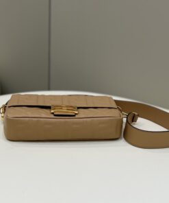 Fendi Baguette Shoulder Bag 10.6in 27cm Brown Gold Hardware For Women FF 8BR600 - Image 4