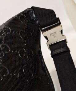 Gucci Embossed Belt Bag Black For Men 11in/28cm 645093 1W3CN 1000 - Image 10