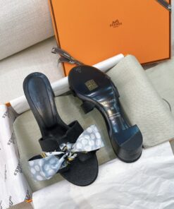 Hermes Oasis Sandal Black For Women H151215Z - Image 6