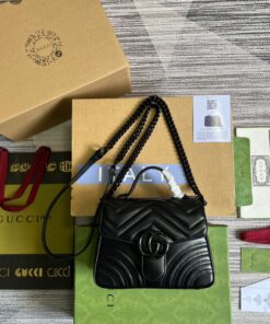 Gucci Marmont Mini Top Handle Bag Black For Women, Women’s Bags 8.3in/21cm GG - Image 14