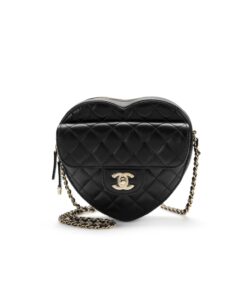 Chanel Mini Heart Bag Black For Women 7in/18cm AS3191 B07958 94305