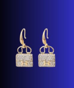 Alternative view of Hermes Amulettes Constance Earrings Gold Tone For Women