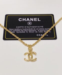 Alternative view of Chanel CC Logo Necklace Gold For Women