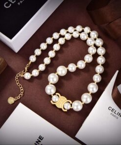 Celine Arc De Triomphe Reclous Necklace White For Women - Image 3