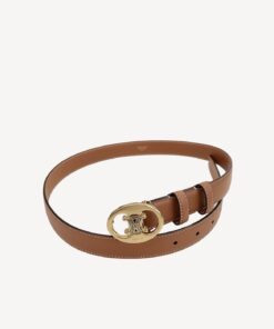 Celine Triomphe 25mm Belt Brown For Women