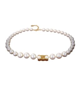 Celine Arc De Triomphe Reclous Necklace White For Women