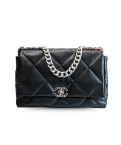 Chanel 19 Maxi Handbag Black For Women 14in/36cm