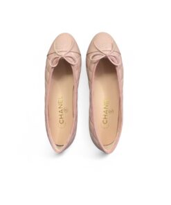 Chanel Light Pink Ballet Flats for Women