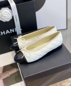Chanel Ballet Flats White For Women - Image 3