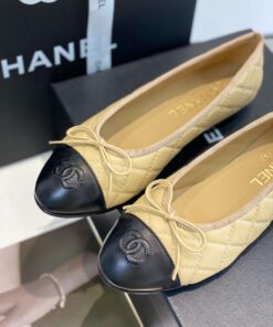 Chanel Ballet Flats Beige For Women - Image 7
