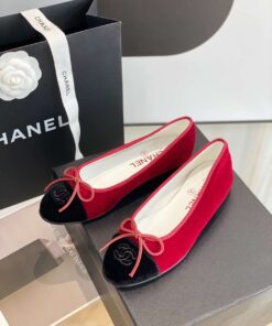 Chanel Ballet Flats Red For Women