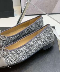 Chanel Ballet Flats Grey For Women - Image 3
