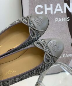 Chanel Ballet Flats Grey For Women - Image 4
