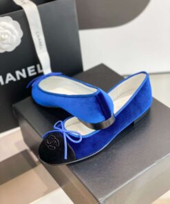 Chanel Ballet Flats Blue For Women - Image 8