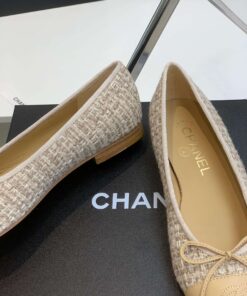 Chanel Ballet Flats Beige For Women - Image 3
