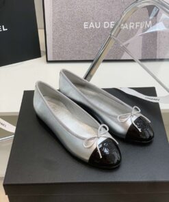 Chanel Ballet Flats Silver For Women - Image 5