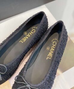 Chanel Ballet Flats Black For Women - Image 9