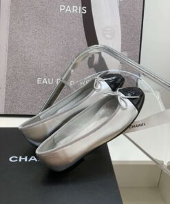 Chanel Ballet Flats Silver For Women - Image 6