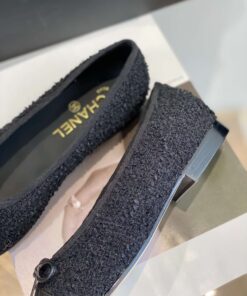 Chanel Ballet Flats Black For Women - Image 8