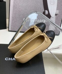 Chanel Ballet Flats Beige For Women - Image 8