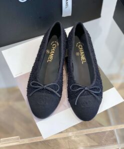 Chanel Ballet Flats Black For Women - Image 7