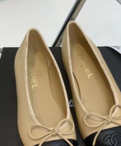 Chanel Ballet Flats Beige For Women - Image 5