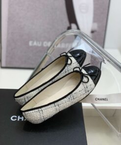 Chanel Ballet Flats White For Women - Image 6