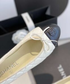 Chanel Ballet Flats White For Women - Image 6