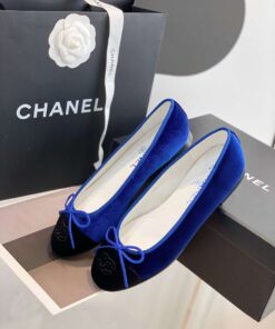 Chanel Ballet Flats Blue For Women - Image 5