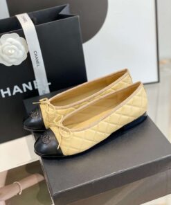 Chanel Ballet Flats Beige For Women - Image 4
