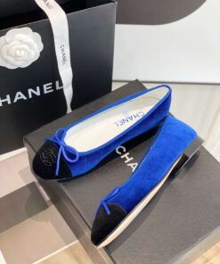 Chanel Ballet Flats Blue For Women - Image 4