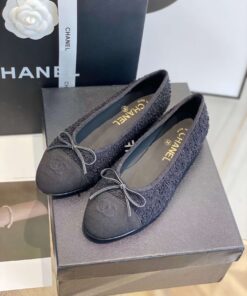 Chanel Ballet Flats Black For Women - Image 5