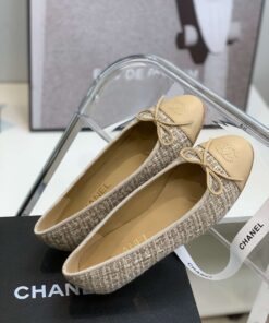 Chanel Ballet Flats Beige For Women - Image 7