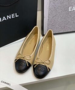 Chanel Ballet Flats Beige For Women - Image 3